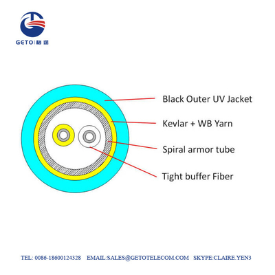 Plenum Armored Spiral Steel Adss Om3 Distribution Cable