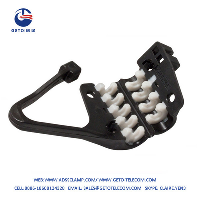Plastic ADSS Suspension Clamp Round Flat Cables 6mm Span Max 70m