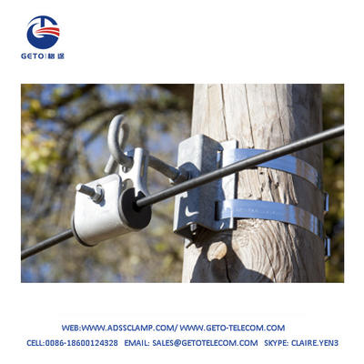 Free Installation Bolts / Steel Strap Suspension Clamp 12 KN
