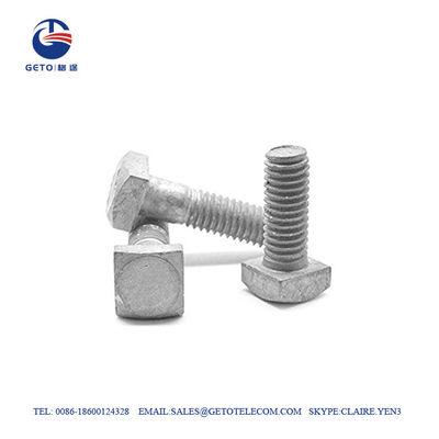 Square MB 11.5KN Galvanized Bolts And Nuts