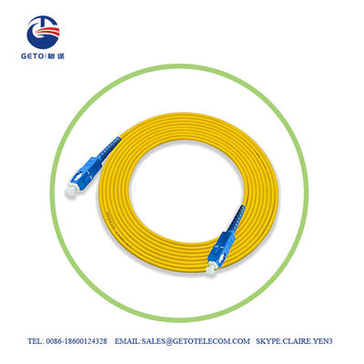 UPC SC UPC 9/125 Single Mode 3m Optic Fiber Patch Cord Simplex